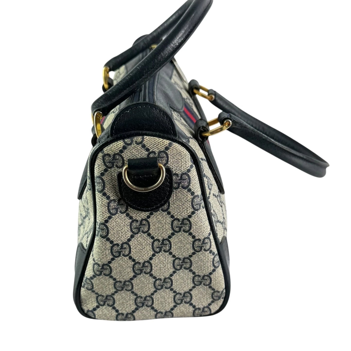 Vintage 70's Gucci Ophidia GG Supreme Satchel – Navy Blue (Sherry Line)