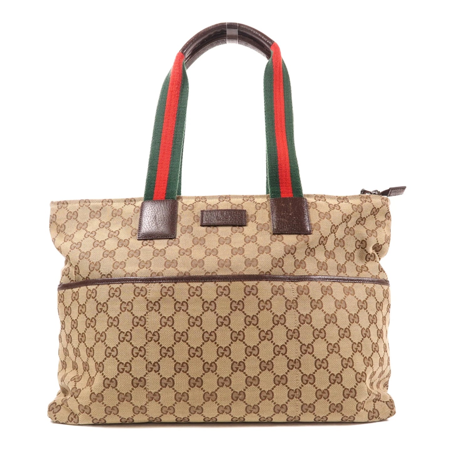 GUCCI GG Shoulder Bag 155524 – Canvas Brown (Pre‑owned, Good)