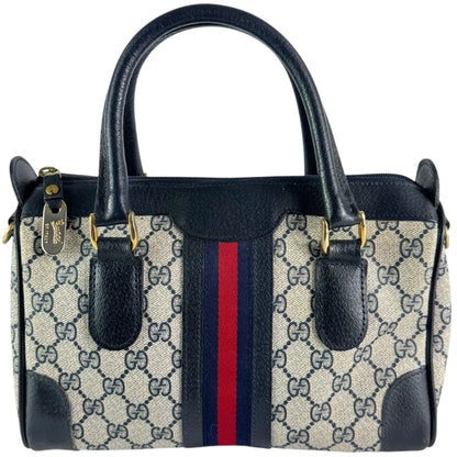 Vintage 70's Gucci Ophidia GG Supreme Satchel – Navy Blue (Sherry Line)