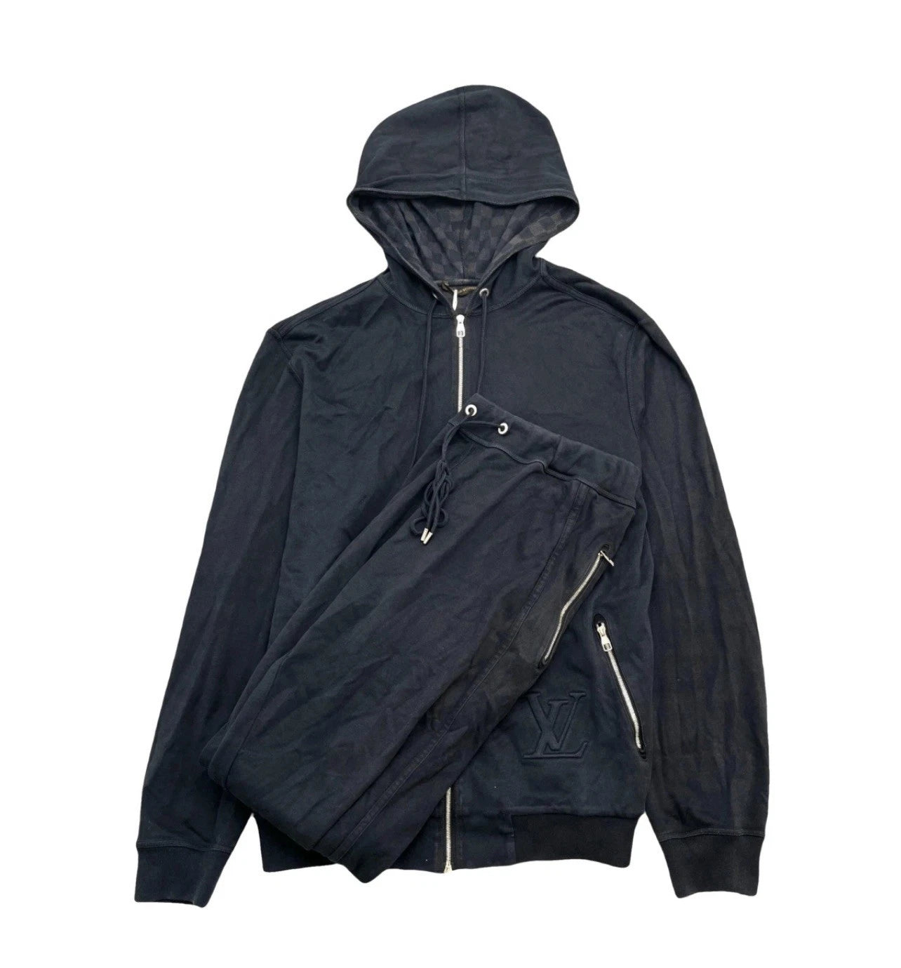 Louis Vuitton Tracksuit – Men's Navy Velvet (Size L, Pre-owned)
