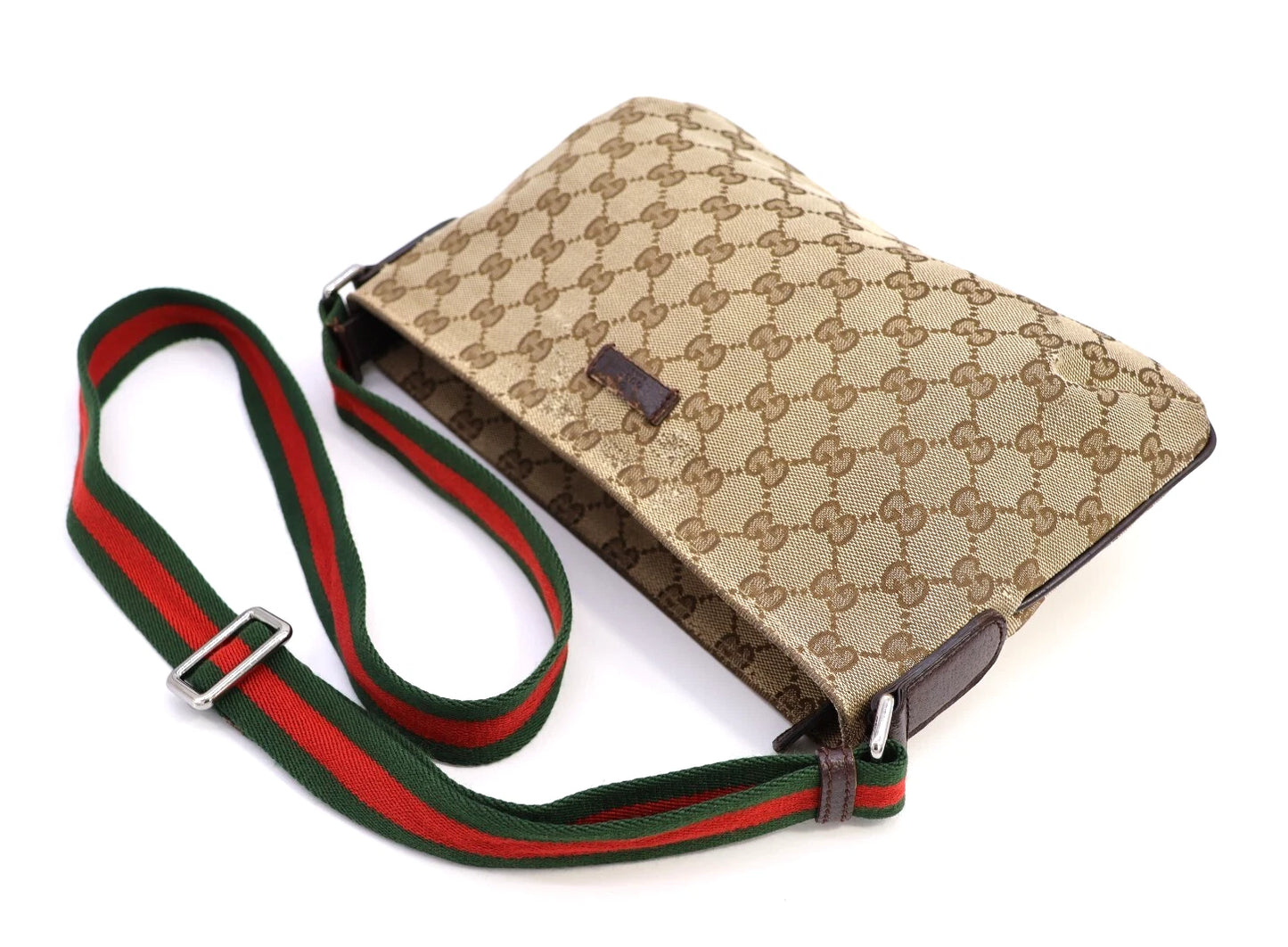 Gucci GG Canvas Sherry Crossbody Bag – Brown (189749 Authentic Pre-owned)
