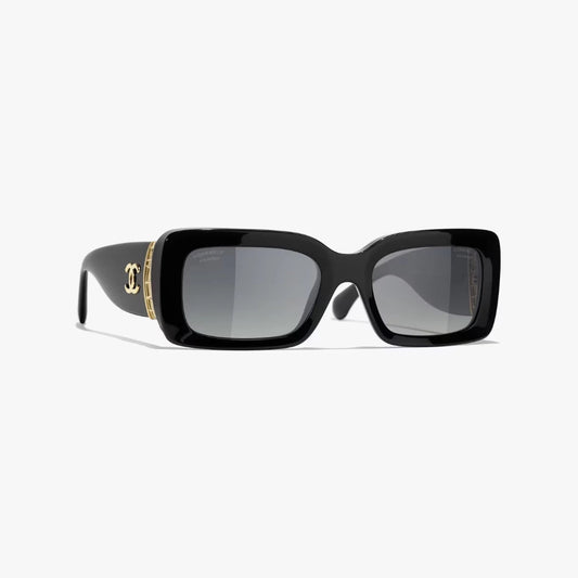 CHANEL 5534 Black Rectangle Sunglasses – Unisex – 54mm