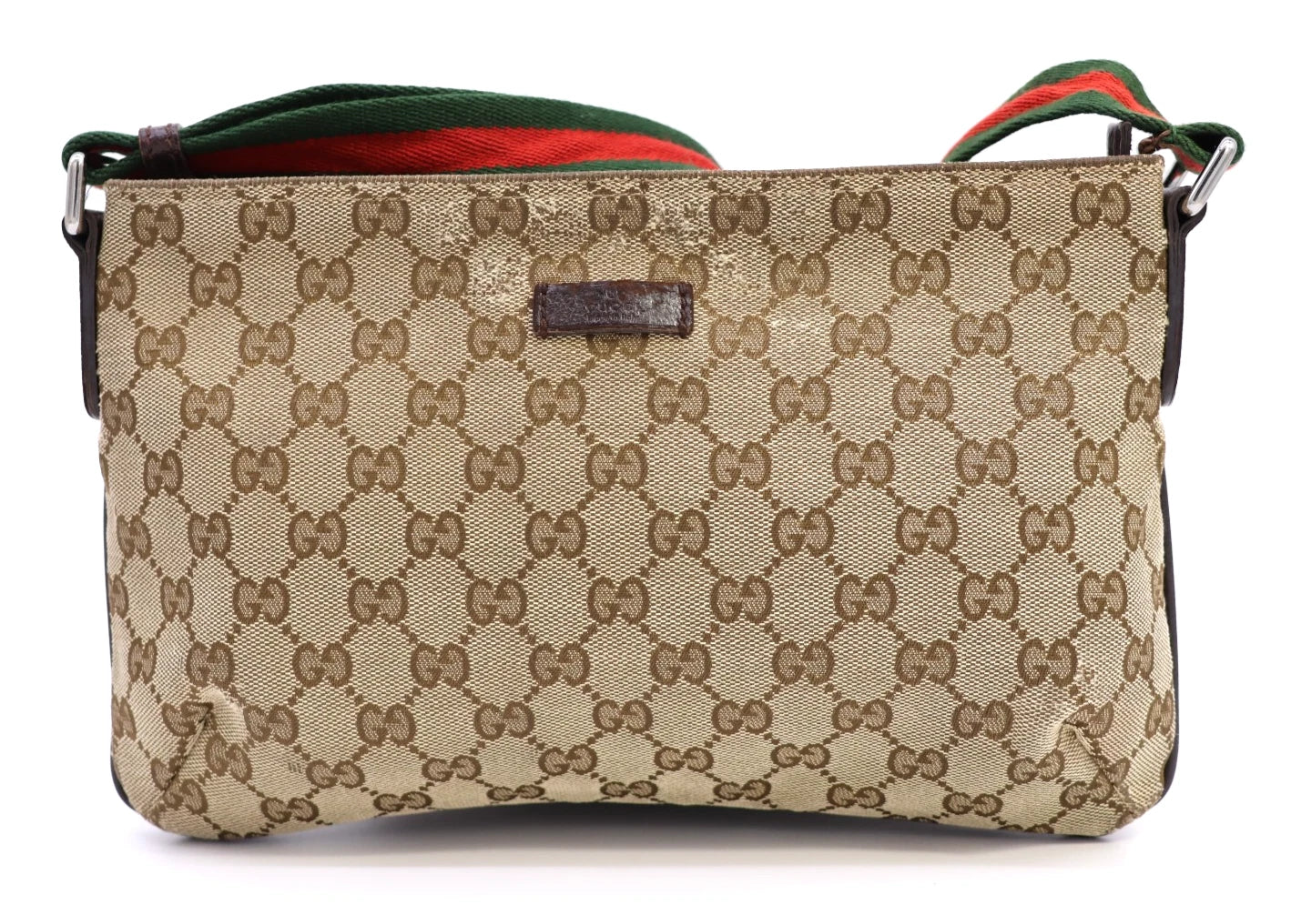 Gucci GG Canvas Sherry Crossbody Bag – Brown (189749 Authentic Pre-owned)