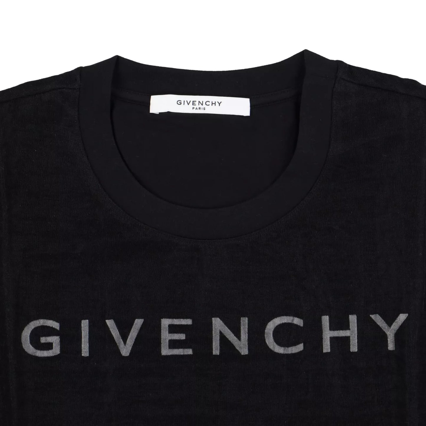 Givenchy Black Embroidered Logo Mesh Overlay Oversized T-Shirt (XXL, SS20)
