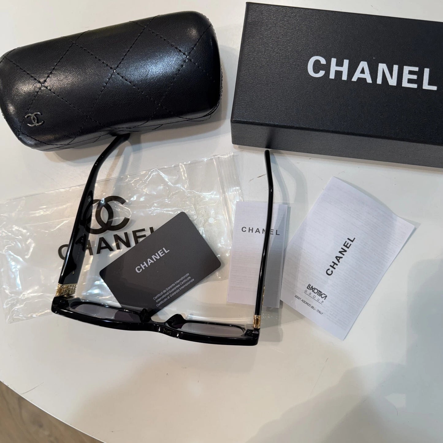 CHANEL 5534 Black Rectangle Sunglasses – Unisex – 54mm