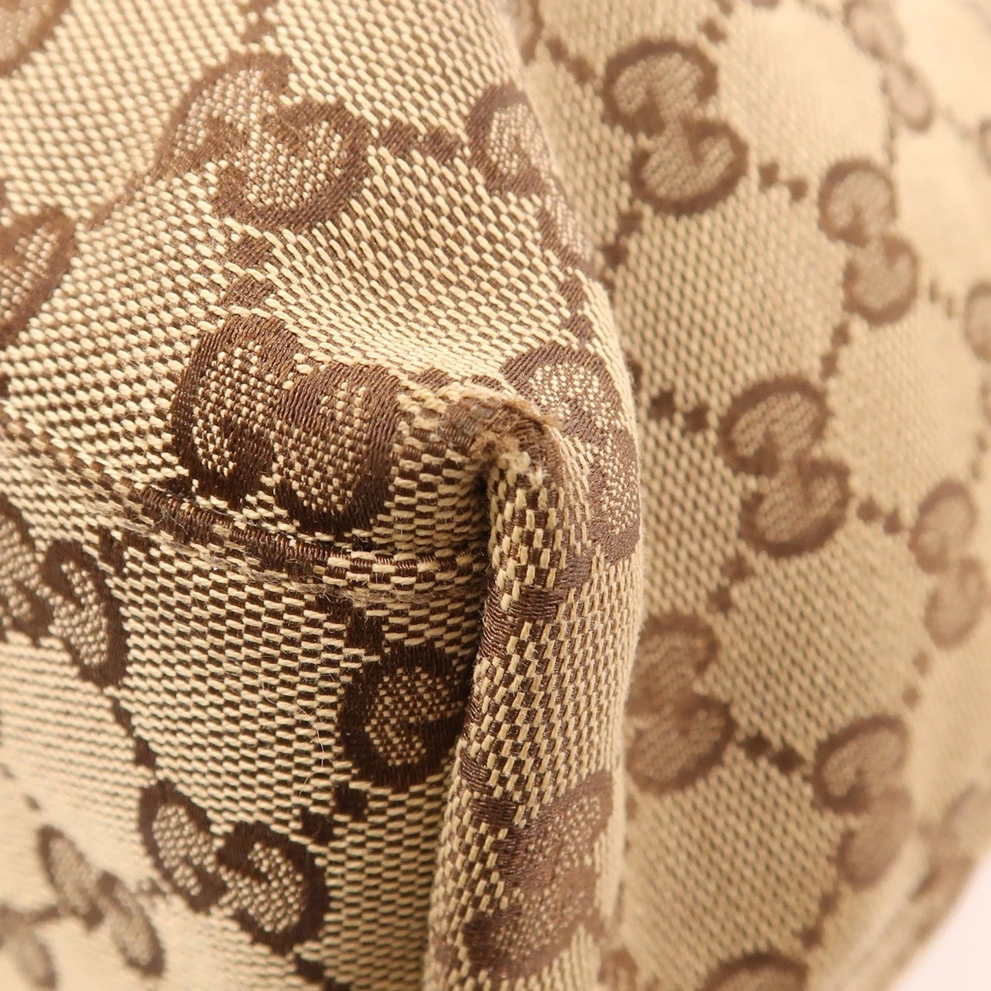 GUCCI GG Shoulder Bag 155524 – Canvas Brown (Pre‑owned, Good)