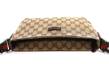 Gucci GG Canvas Sherry Crossbody Bag – Brown (189749 Authentic Pre-owned)