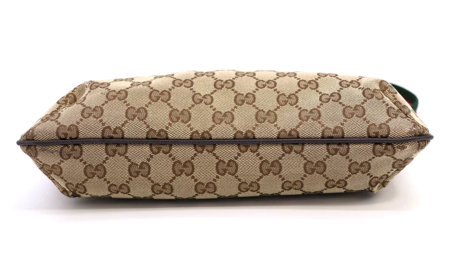 Gucci GG Canvas Sherry Crossbody Bag – Brown (189749 Authentic Pre-owned)