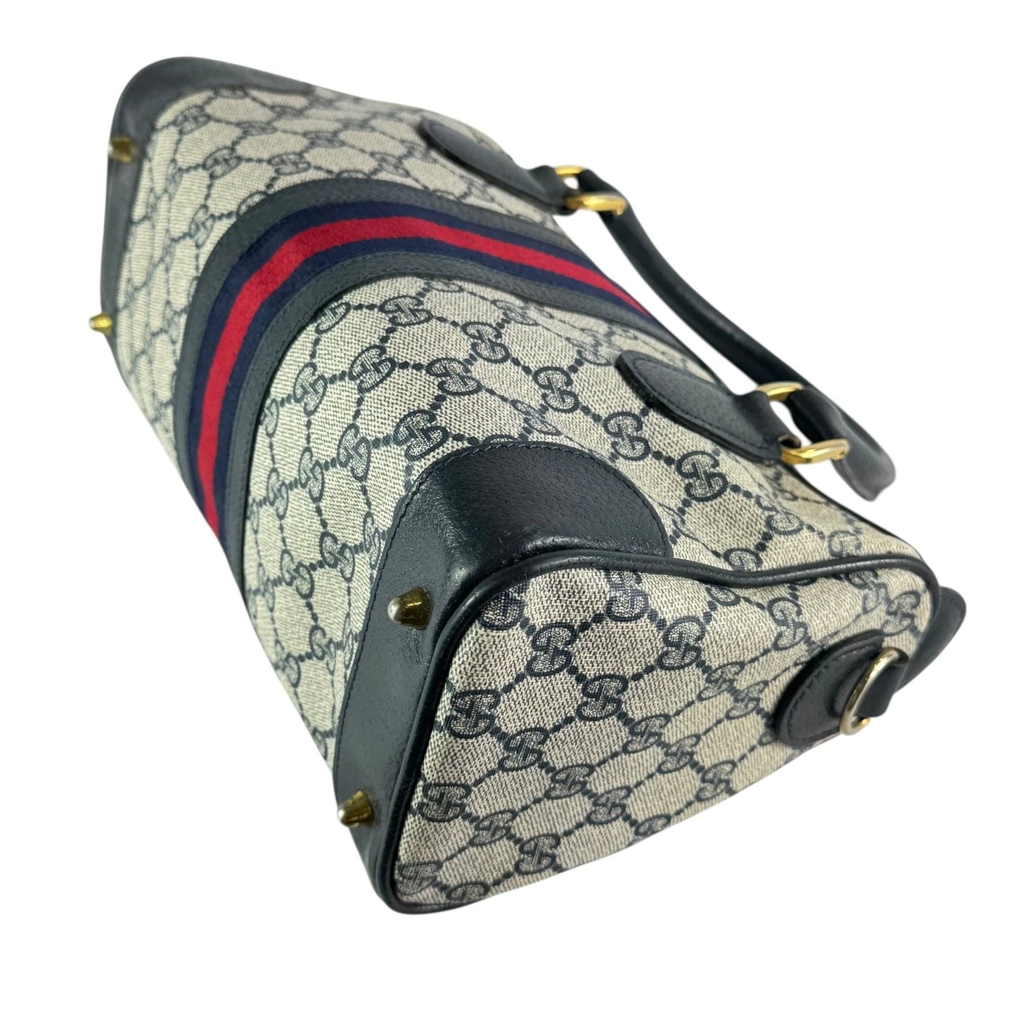 Vintage 70's Gucci Ophidia GG Supreme Satchel – Navy Blue (Sherry Line)
