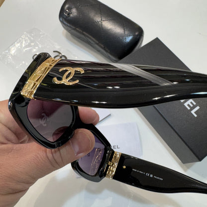 CHANEL 5534 Black Rectangle Sunglasses – Unisex – 54mm