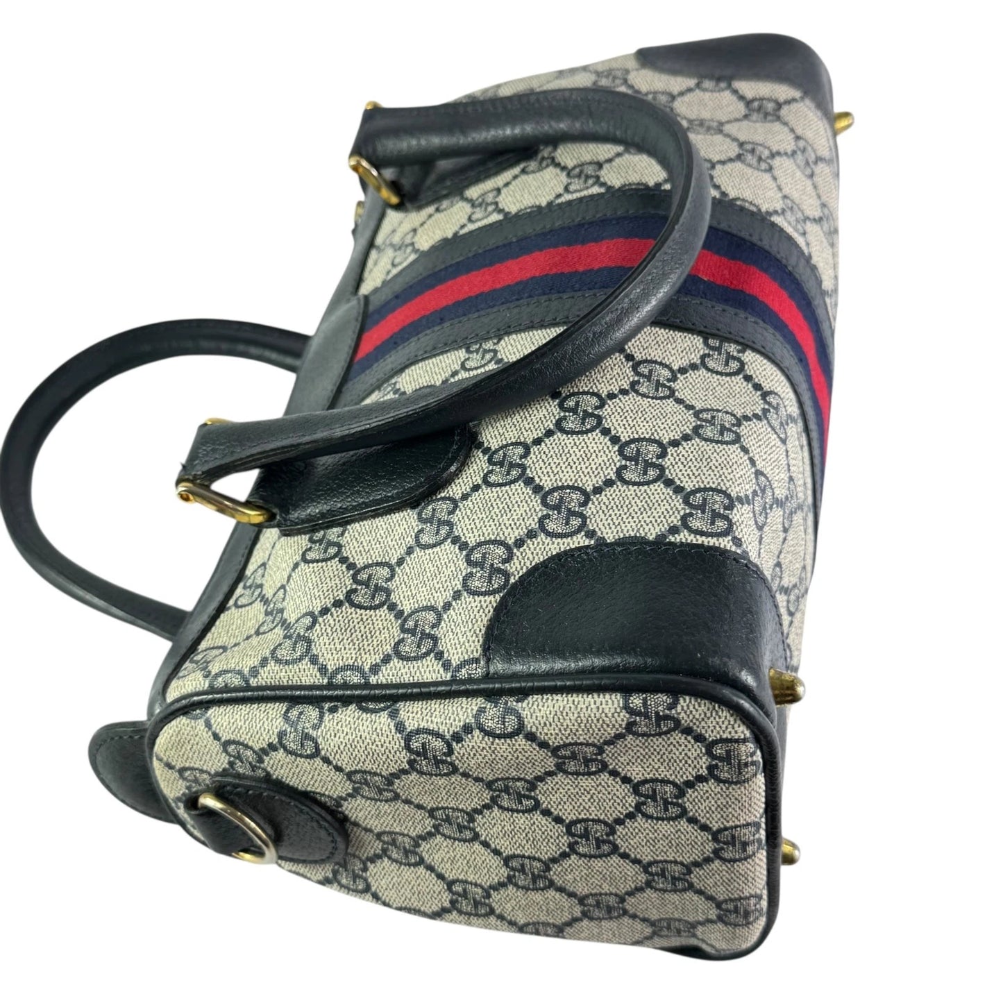 Vintage 70's Gucci Ophidia GG Supreme Satchel – Navy Blue (Sherry Line)