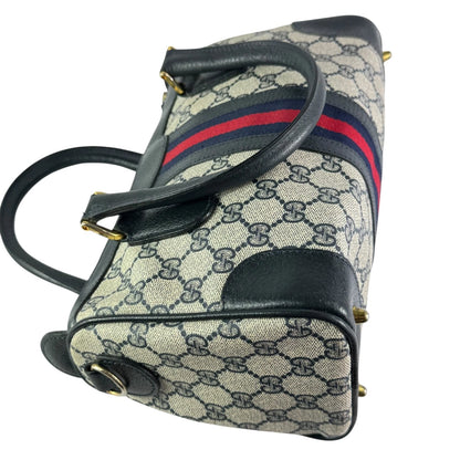 Vintage 70's Gucci Ophidia GG Supreme Satchel – Navy Blue (Sherry Line)