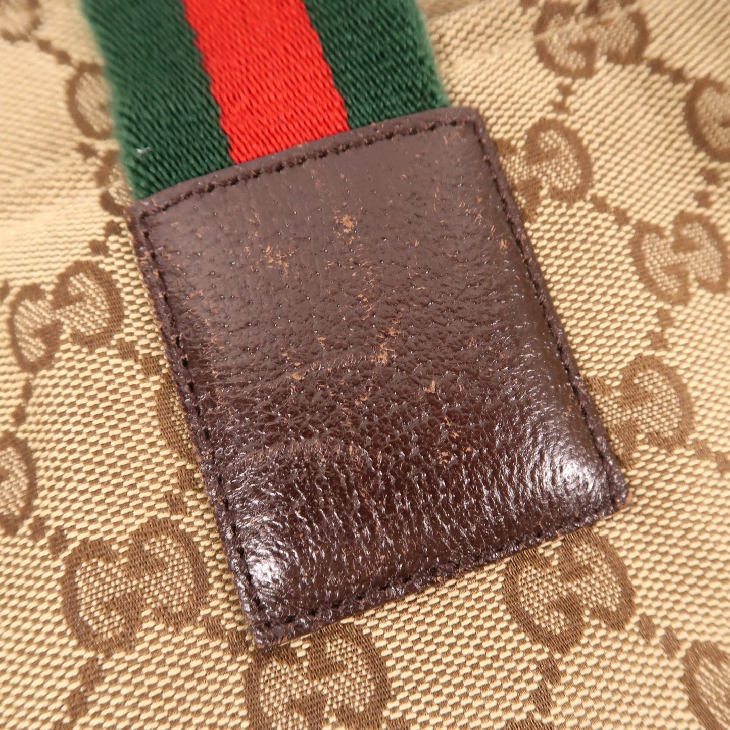 GUCCI GG Shoulder Bag 155524 – Canvas Brown (Pre‑owned, Good)